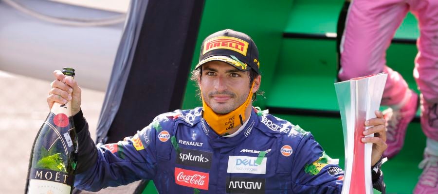 Carlos Sainz, tras su segundo puesto en Monza Carlos Sainz, tras su segundo puesto en Monza