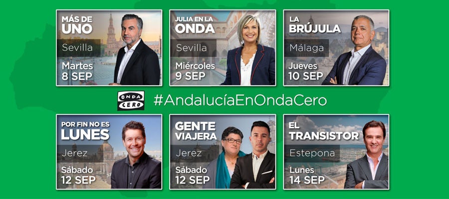 Onda Cero estrena su nueva temporada en Andalucía Onda Cero estrena su nueva temporada en Andalucía