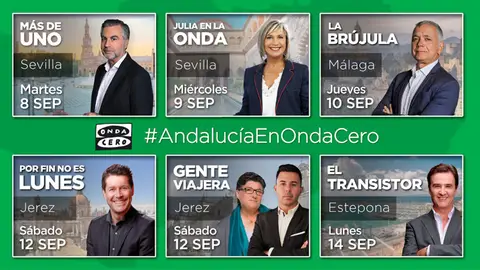 Onda Cero estrena su nueva temporada en Andalucía Onda Cero estrena su nueva temporada en Andalucía