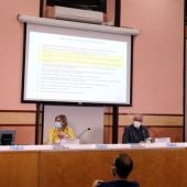 La Consellera de Salut Alba Vergés i el Conseller d'Educació Josep Bargalló en roda de premsa