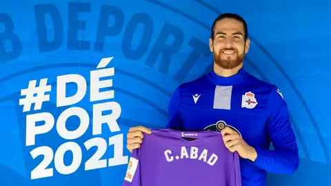 Carlos Abad El portero canario ha sido presentado en Abegondo