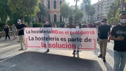 Manifestación sector hostelero Huelva Manifestación sector hostelero Huelva