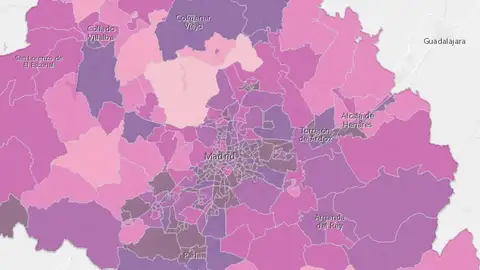 Mapa de situación epidemiológica Covid-19 Madrid Mapa de situación epidemiológica Covid-19 Madrid