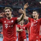 Jugadores del Bayern celebran un gol