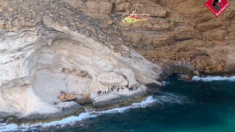 Un momento del rescate en Benidorm