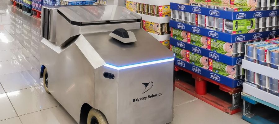 El robo O3R desarrollado por la startup Odyssey Robotics de la UMH de Elche. El robo O3R desarrollado por la startup Odyssey Robotics de la UMH de Elche.