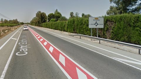 Carretera Elche-Santa Pola.