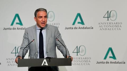 El consejero de la Presidencia de la Junta de Andaluc&iacute;a y portavoz del Gobierno, El&iacute;as Bendodo