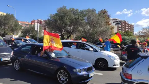 Manifestación en Palma por la "unidad de España" contra la gestión política de la pandemia. 12 DE OCTUBRE
