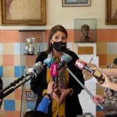 Mercedes García Paine en su comparecencia en el CEIP Revello de Toro