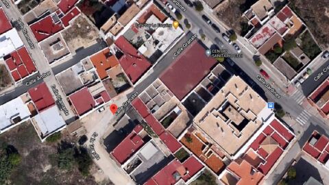 Plano a&eacute;reo de la zona afectada