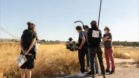 Chema García Ibarra en un momento del rodaje Chema García Ibarra en un momento del rodaje