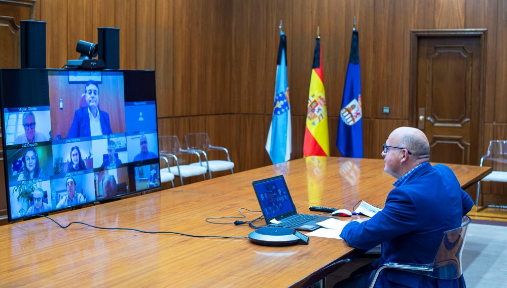 Reunión por videoconferencia da Xunta de goberno da Deputación
