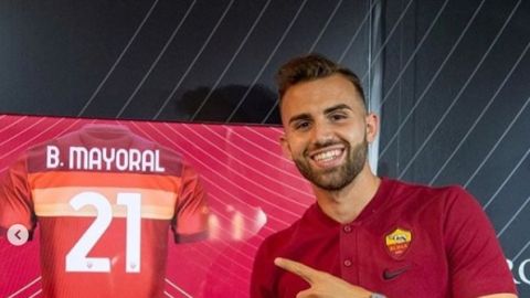 Borja Mayoral, con la Roma