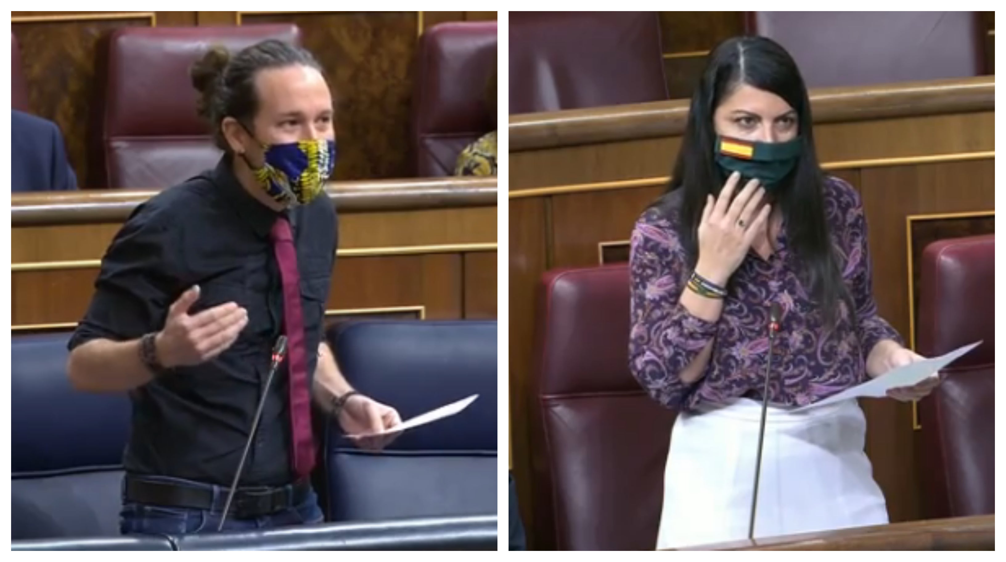 Olona llama a Iglesias "matón político": "Ni su moño ni su tono contenido podrán esconder al auténtico coletas" Olona llama a Iglesias "matón político": "Ni su moño ni su tono contenido podrán esconder al auténtico coletas"