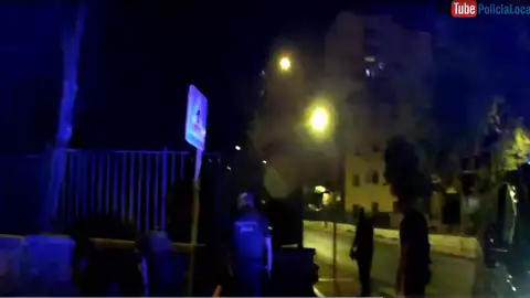 Un momento de la detención de los menores Cinco menores