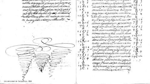 Copia de 1578 de la propuesta de la Universidad de Salamanca de 1515 para modificar el calendario. Biblioteca de la Universidad de Salamanca.