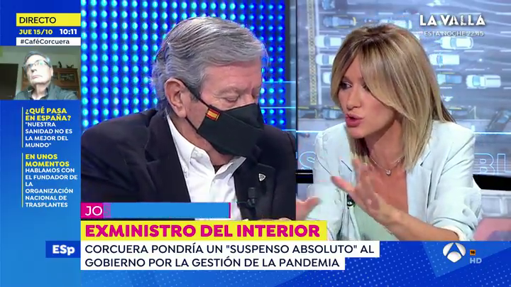 El susto de José Luis Corcuera en plena entrevista con Susanna Griso: "Me ha funcionado el desfibrilador" El susto de José Luis Corcuera en plena entrevista con Susanna Griso: "Me ha funcionado el desfibrilador"