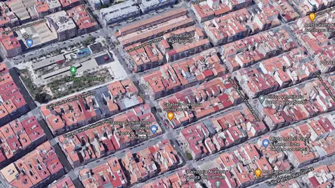 Paret del barrio Carrús-Plaza de Barcelona de Elche. Paret del barrio Carrús-Plaza de Barcelona de Elche.