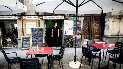 Una terraza de un bar en Cataluña Coronavirus