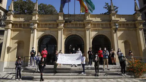 Protesta Colegio Mayor 0nda Cero Granada