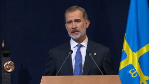 El Rey Felipe VI en su discurso en los Premios Princesa de Asturias 2020