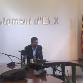 El alcalde, en la comparecencia de este mediodía