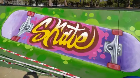 Nueva decoración artística del Skate Park del monte Tossal. Nueva decoración artística del Skate Park del monte Tossal.