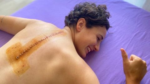 Impactante imagen de Ana Carrasco. 