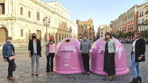 Contenedor "rosa" de reciclaje de vidrio Contenedor "rosa" de reciclaje de vidrio