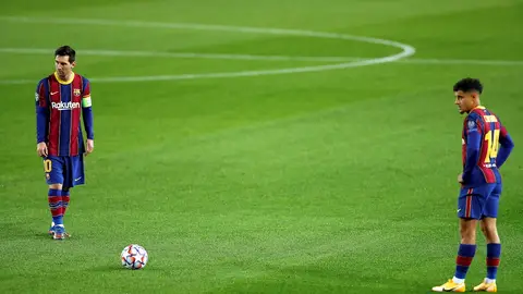 Messi y Coutinho Messi y Coutinho