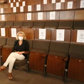 Lola Campos, delegada de Cultura, en el Teatro Lola Campos, delegada de Cultura, en el Teatro