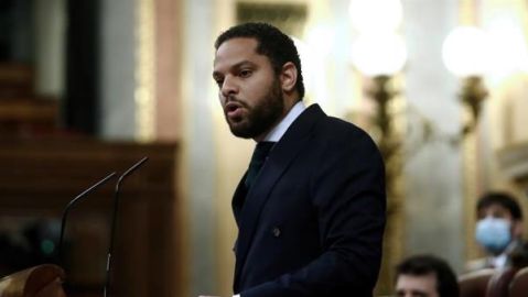 Ignacio Garriga durante la moci&oacute;n de censura de Vox al gobierno