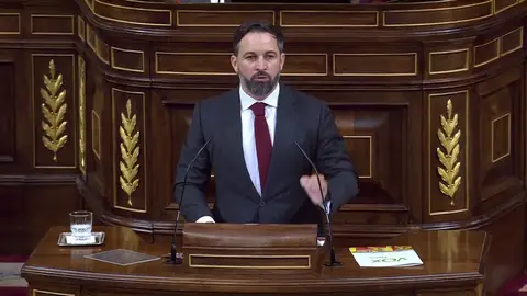 Santiago Abascal, durante la moción de censura a Pedro Sánchez Moción de censura