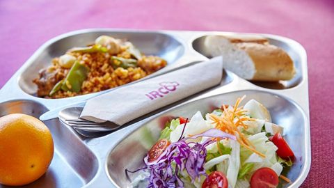 Men&uacute; en un comedor escolar