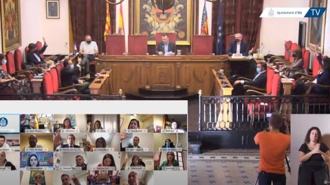 Pleno municipal en Elche.