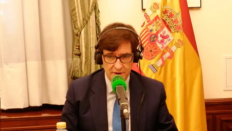 Salvador Illa durante su entrevista con Onda Cero Salvador Illa durante su entrevista con Onda Cero