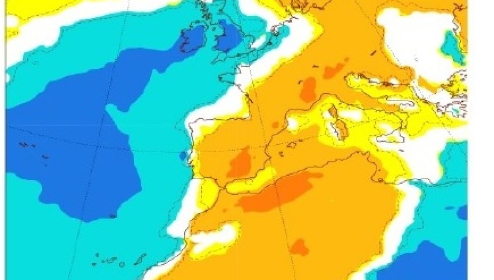 Anomalía de temperatura esta semana