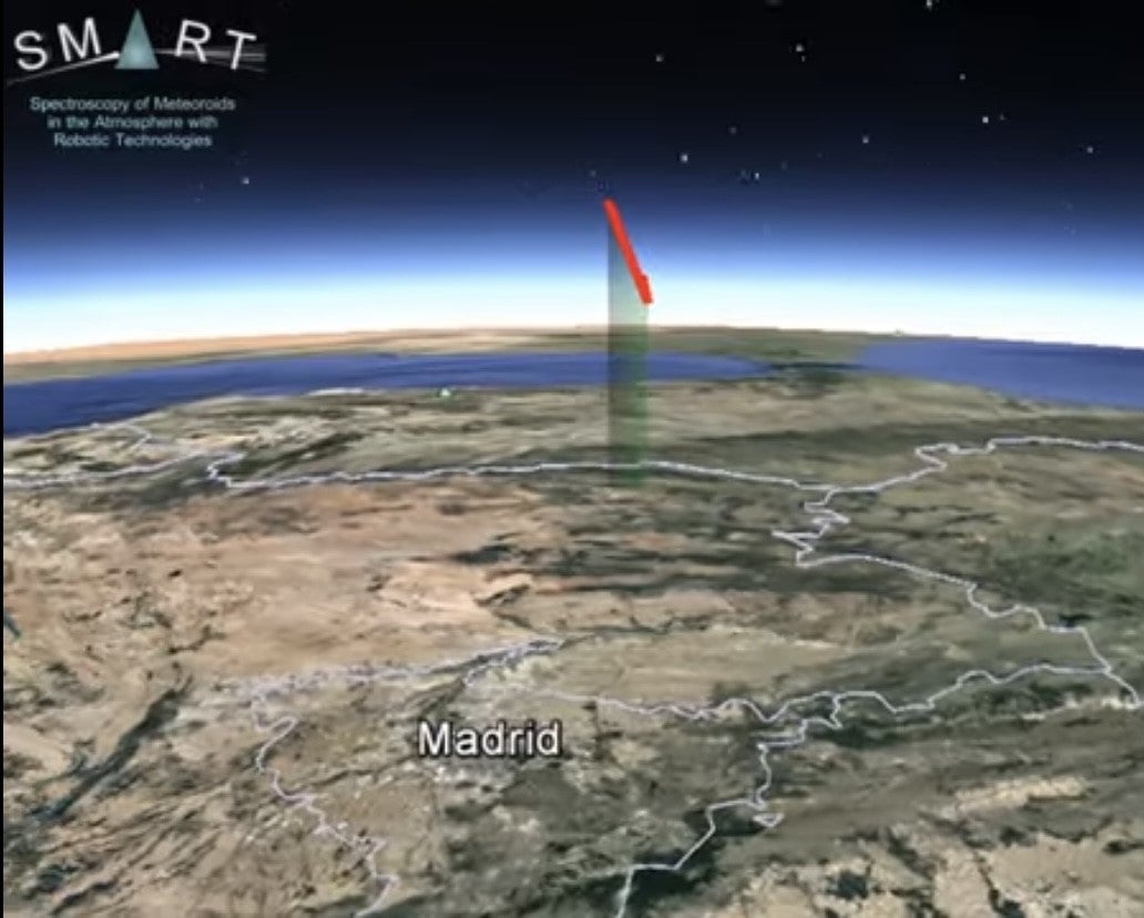 Una roca procedente de un cometa impacta contra la atmósfera Una roca procedente de un cometa impacta contra la atmósfera