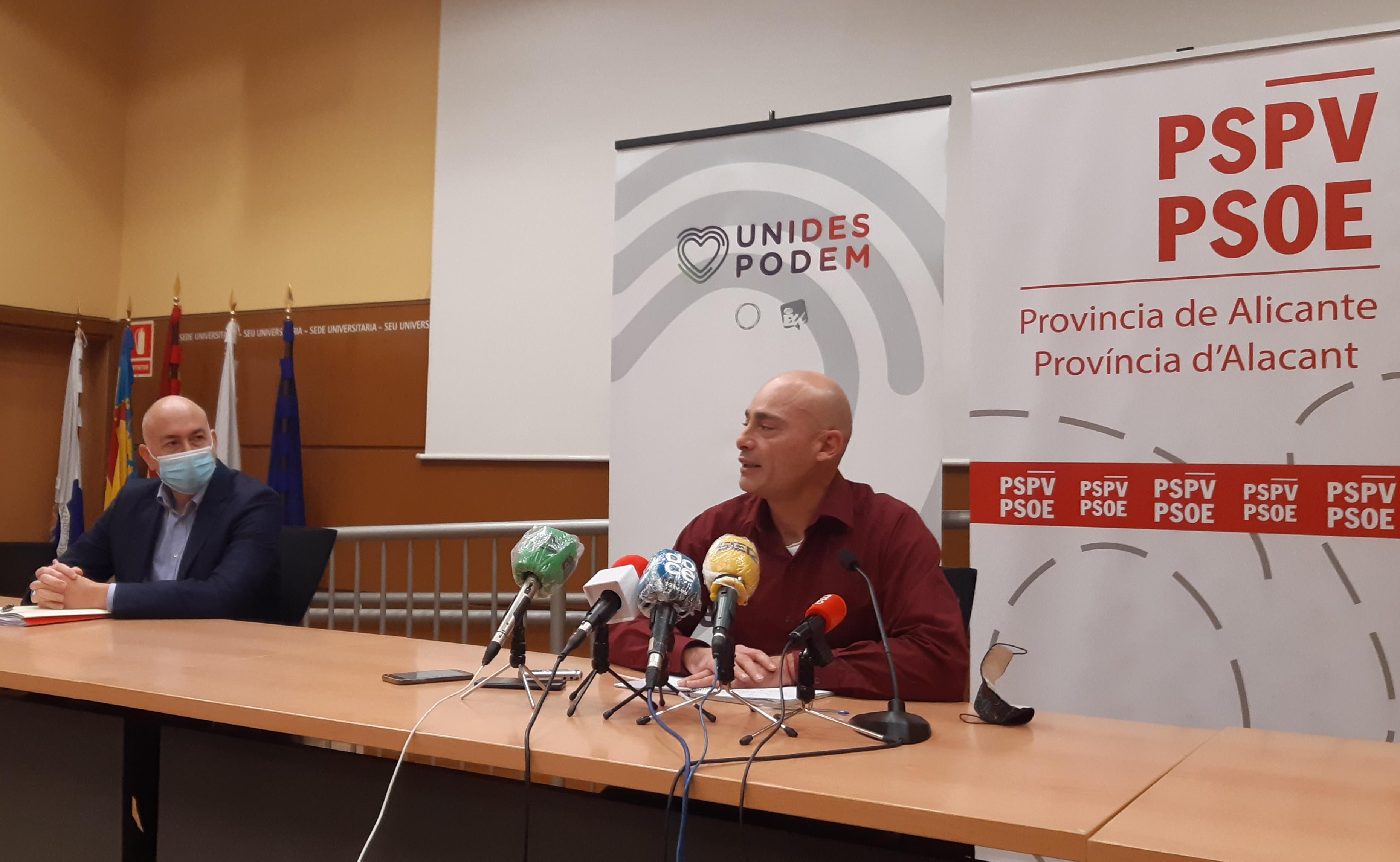 PSOE y Unidas Podemos aplauden los próximos presupuestos del Estado porque doblan la inversión en Alicante PSOE y Unidas Podemos aplauden los próximos presupuestos del Estado porque doblan la inversión en Alicante