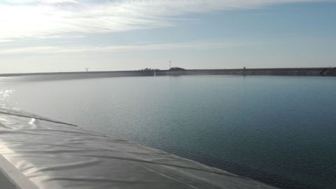 Embalse del trasvase Jucar Vinalopo en Elche.