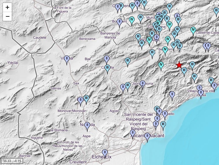 Las comarcas del Vinalopó sienten también el terremoto de magnitud 3.6 en la escala de Richter con epicentro en Relleu Las comarcas del Vinalopó sienten también el terremoto de magnitud 3.6 en la escala de Richter con epicentro en Relleu
