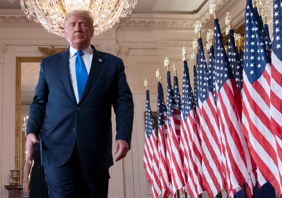 Trump asegura que "la elección está lejos de haber finalizado" Trump asegura que "la elección está lejos de haber finalizado"