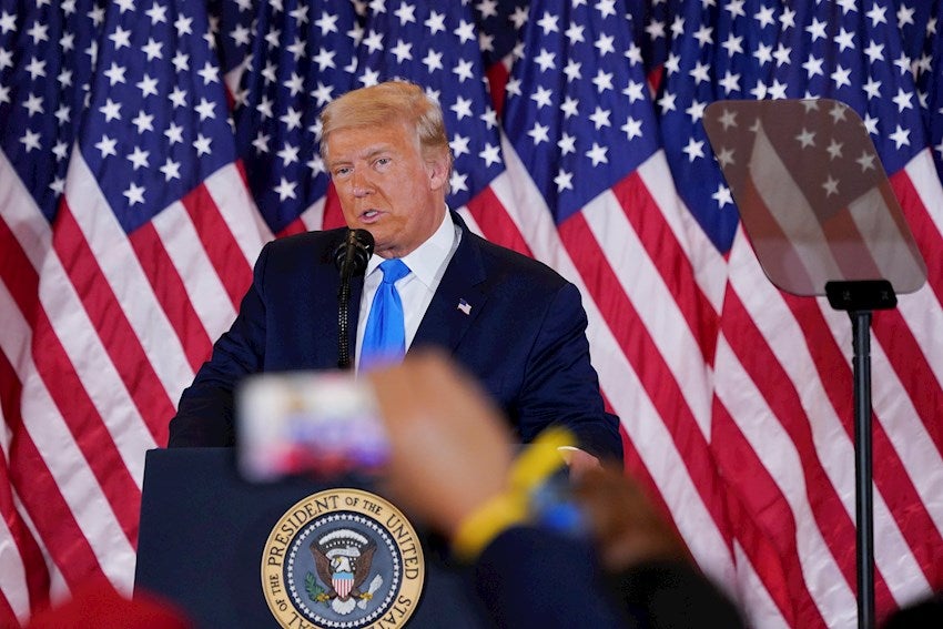 Trump insinúa que dejará el cargo, si el colegio electoral vota por Biden Trump insinúa que dejará el cargo, si el colegio electoral vota por Biden