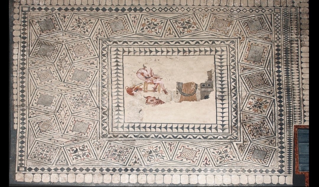 Mosaico de Dédalo y Pasifae Mosaico de Dédalo y Pasifae