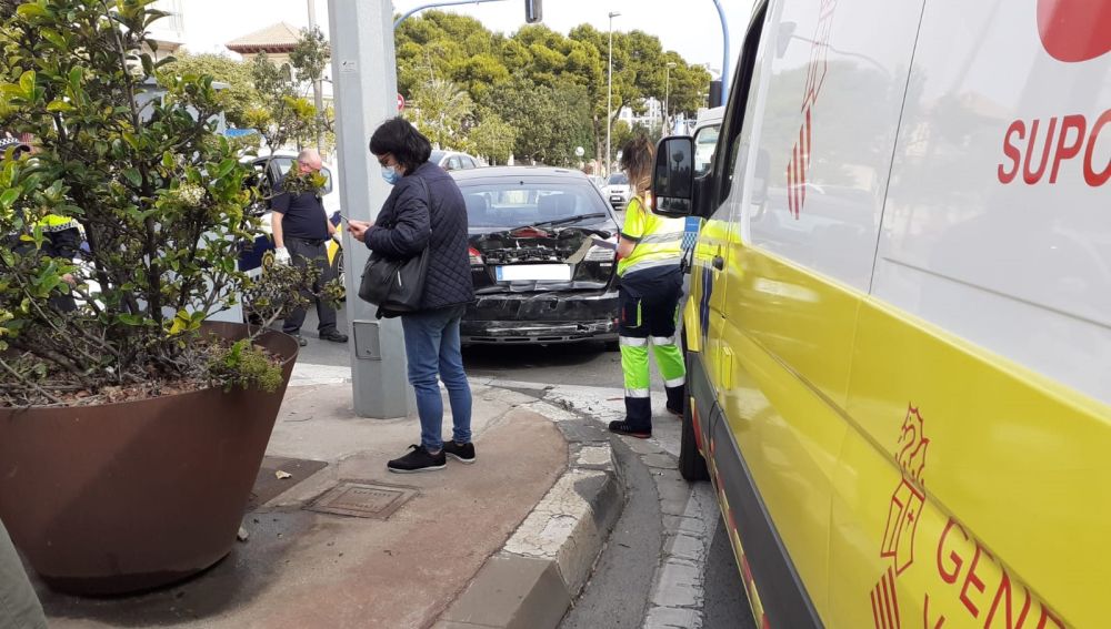 El vehículo alcanzado