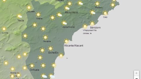 Mapa de símbolos para el sábado a mediodía Mapa de símbolos para el sábado a mediodía
