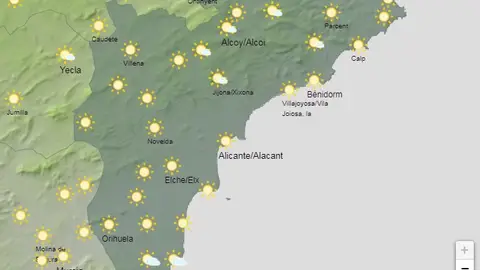 Mapa de símbolos para el sábado a mediodía Mapa de símbolos para el sábado a mediodía