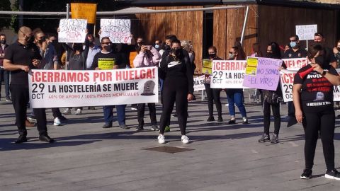 Manifestaci&oacute;n hosteleros M&eacute;irda