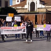 Manifestación hosteleros Méirda Manifestación hosteleros Méirda